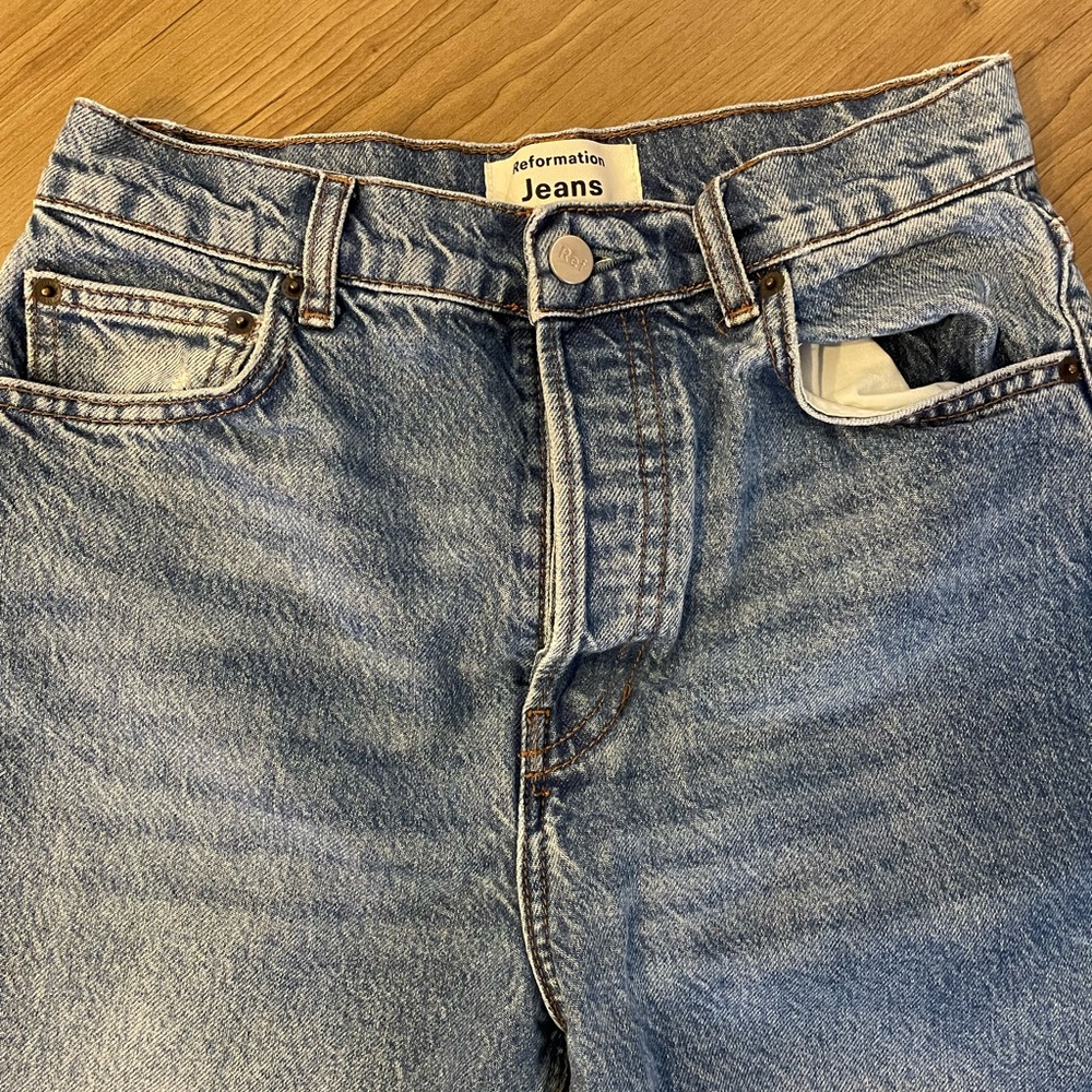 Reformation Cynthia High Rise Straight Jeans - Picture 3 of 5